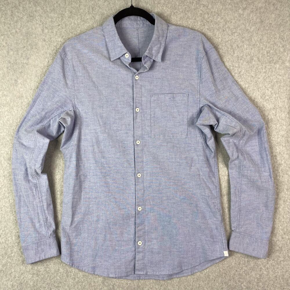 Lululemon Shirt‎ Mens M Blue Long Sleeve Button Up